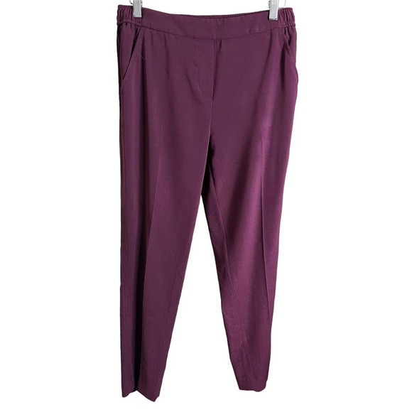 Whbm White House Black Market Burgundy The Slim Ankle Pants Women's Size 6 - Picture 1 of 6